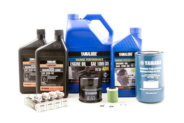 Yamaha F150 - F150A - F150B 100 Hour Service Maintenance Kit - Yamalube 10W-30 - 2006-Current