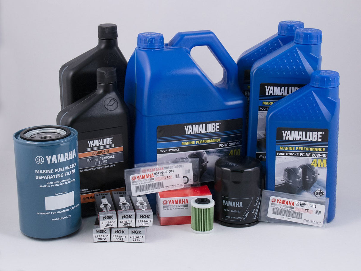 Yamaha F225 F250 F300 4.2L V6 100 Hour Service Maintenance Kit - Yamalube 20W-40 - All Models