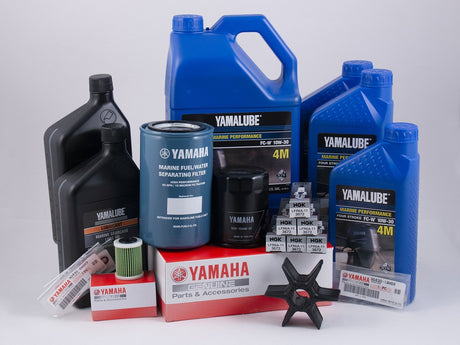 Yamaha F225 F250 F300 4.2L V6 100 Hour Service Maintenance Kit with Cooling - Yamalube 10W-30 - All Models