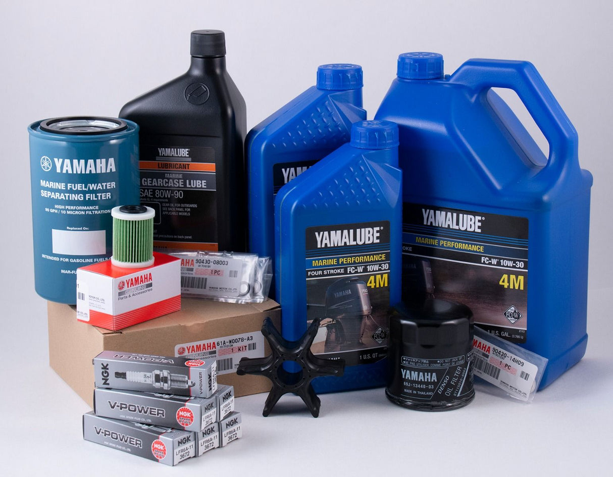 Yamaha F225 TLR 3.3L V6 100 Hour Service Maintenance Kit with Cooling - Yamalube 10W-30 - 2007-2009