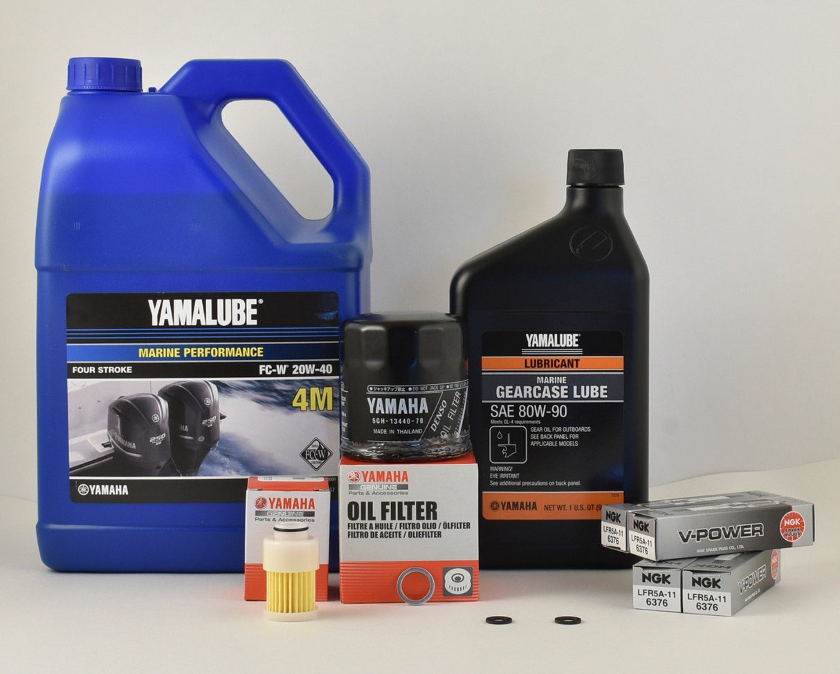 Yamaha F90 100 Hour Service Maintenance Kit - Yamalube 20W-40 - 2005