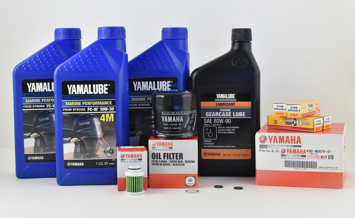 Yamaha F60 100 Hour Service Maintenance Kit with Cooling - Yamalube 10W-30 - 2006-Current