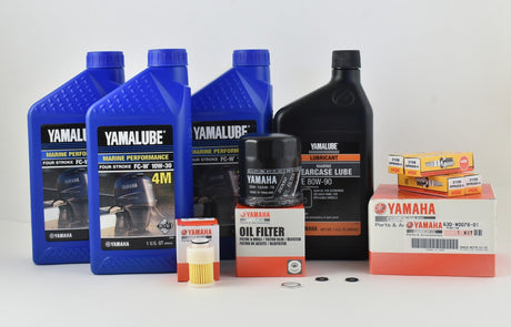 Yamaha F60 100 Hour Service Maintenance Kit with Cooling - Yamalube 10W-30 - 2005