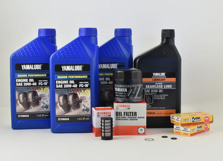 Yamaha F60 100 Hour Service Maintenance Kit - Yamalube 20W-40 - 2002-2004