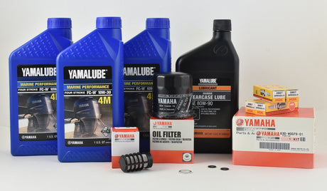 Yamaha F60 100 Hour Service Maintenance Kit with Cooling - Yamalube 10W-30 - 2002-2004