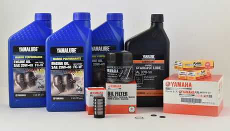 Yamaha F60 100 Hour Service Maintenance Kit with Cooling - Yamalube 20W-40 - 2002-2004