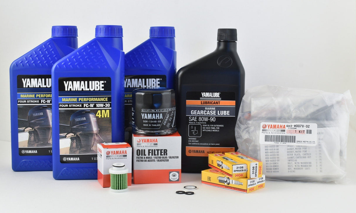 Yamaha T60 100 Hour Service Maintenance Kit with Cooling - Yamalube 10W-30 - 2007-Current