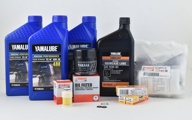 Yamaha T60 100 Hour Service Maintenance Kit with Cooling - Yamalube 10W-30 - 2005