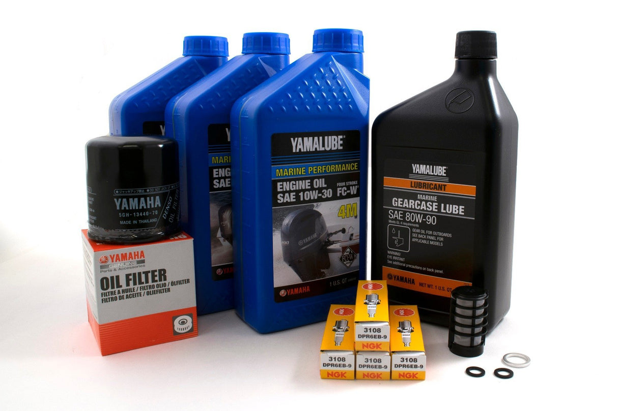 Yamaha F50 100 Hour Service Maintenance Kit - Yamalube 10W-30 - 2005