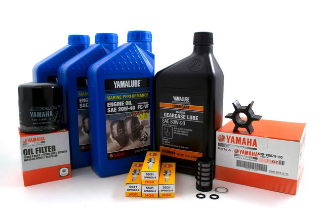 Yamaha F50 100 Hour Service Maintenance Kit w/ Cooling- Yamalube 20W-40 - 2000-2004