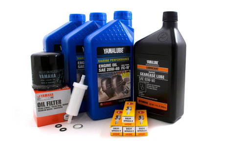 Yamaha F40 100 Hour Service Maintenance Kit Yamalube 10W-30 - 2001-2008