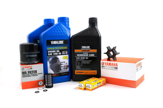 Yamaha F25B 100 Hour Service Maintenance Kit w/ Cooling - Yamalube 10W-30 - 2012-2018