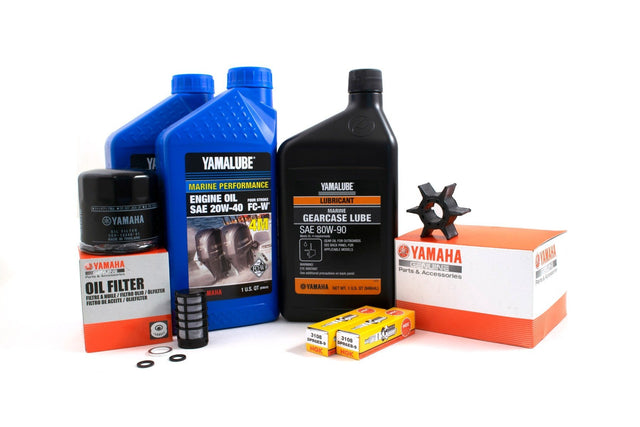 Yamaha F25B 100 Hour Service Maintenance Kit w/ Cooling - Yamalube 20W-40 - 2012-2018