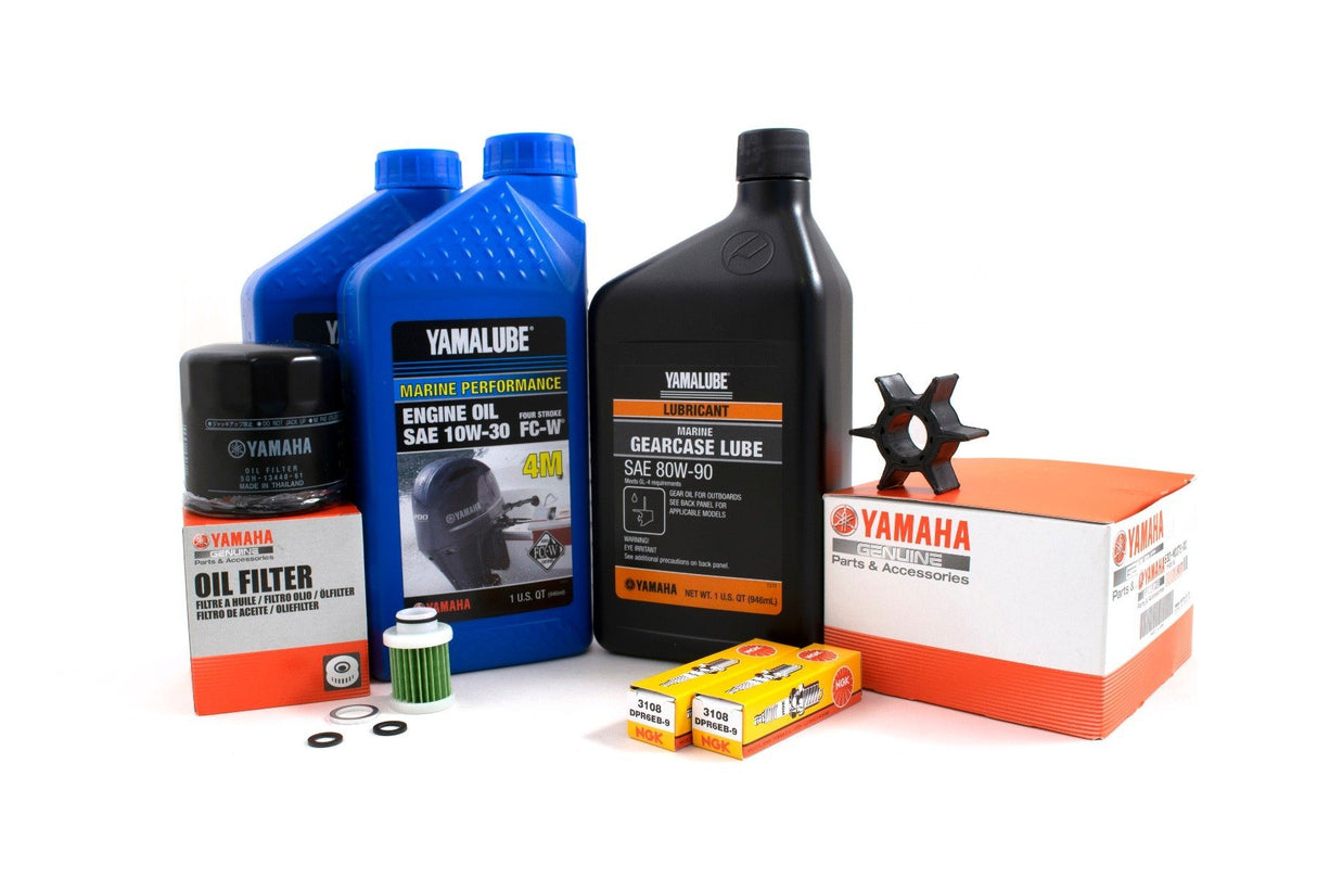 Yamaha F25C 100 Hour Service Maintenance Kit w/ Cooling - Yamalube 10W-30 - 2016-Current