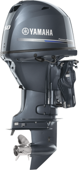 Yamaha F50LC Outboard - 20-Inch Shaft | Remote Control | Electric Start | Power Trim & Tilt | Gray