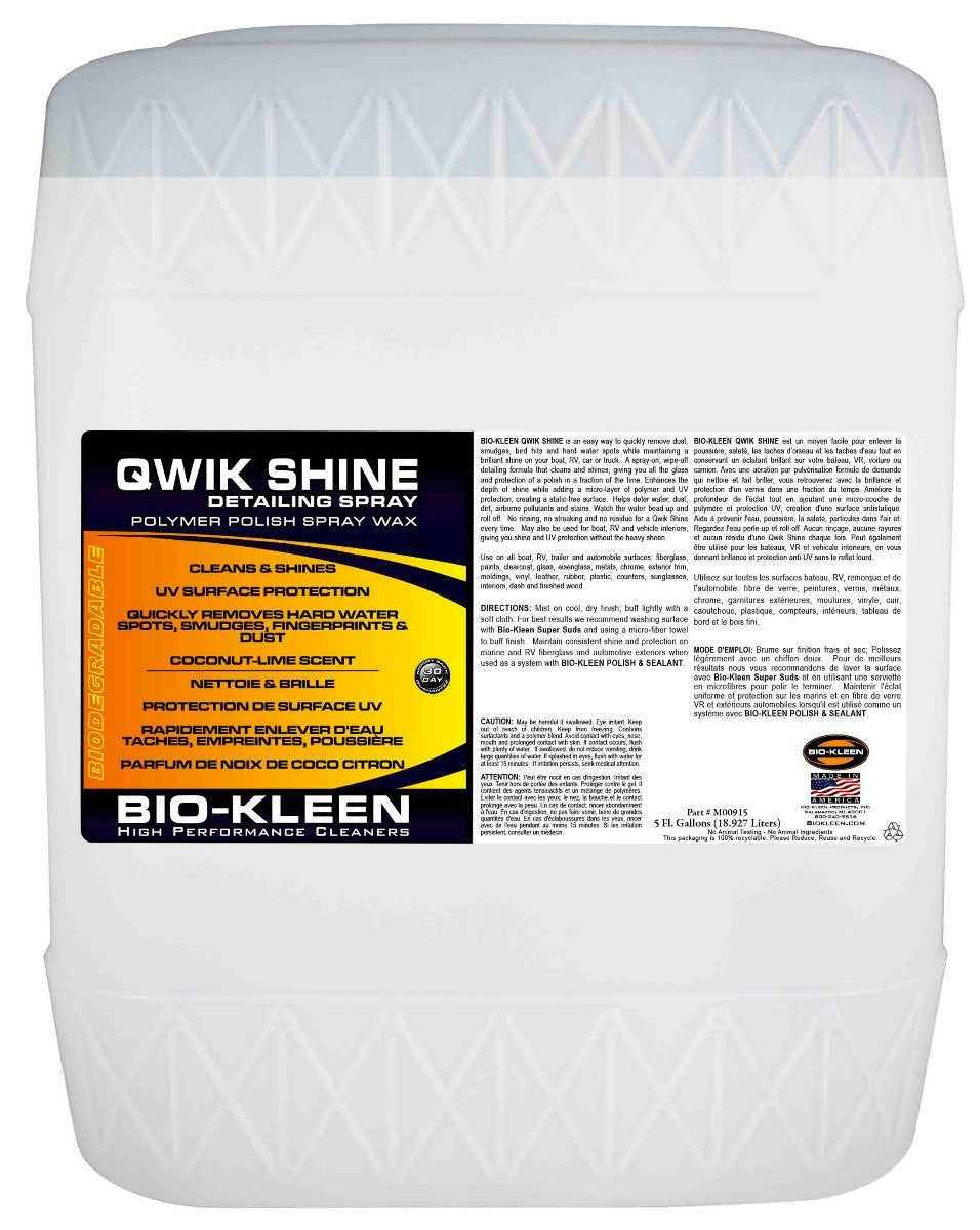 Bio-Kleen Products Inc - Qwik Shine Spray Wax - 5 Gallon - M00915