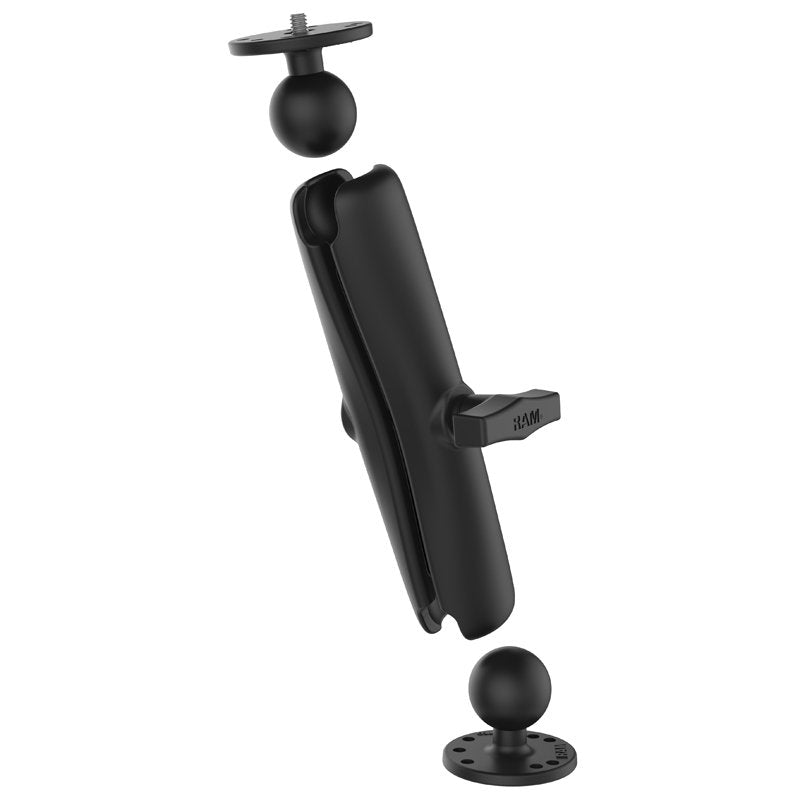 RAM Mount - RAM Double Ball Mount with 1/4"-20 Male Thread - Long Arm - RAM-101AU-D