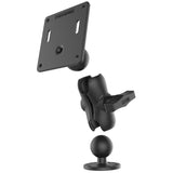 RAM Mount - 3.625" Vesa Plate with 75 x 75mm Hole Pattern and Short Arm Surface Mount - RAM-101U-B-2461