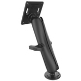 RAM Mount - 1.5" Diameter Ball Mount w/Long Double Socket Arm, 2.5" Round Base &(AMPs) & 3.625" Square Base (VESA) - RAM-101U-D-2461