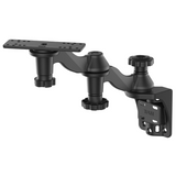 RAM Mount - 12" Vertical Double 6" Swing Arms with 6.25" X 2" Rectangle Base & Vertical Mounting Base - RAM-109V-1U