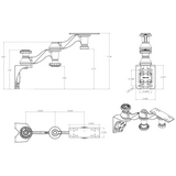 RAM Mount - 12" Vertical Double 6" Swing Arms with 6.25" X 2" Rectangle Base & Vertical Mounting Base - RAM-109V-1U