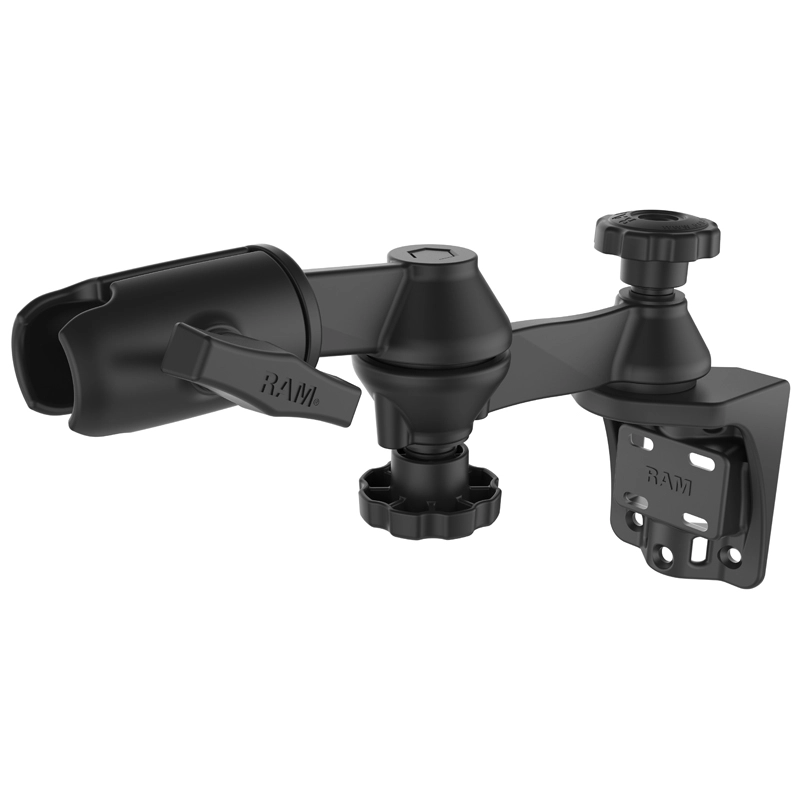 RAM Mount - Vertical Mounting Base with Double 6" Swing Arm & Swivel Single Socket for 1.5" Balls - RAM-109VS-5NBU