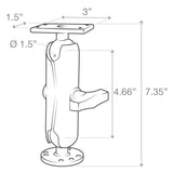 RAM Mount - Surface Mount for Humminbird HELIX 5 - RAM-202-153-202U