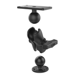 RAM Mount - 1.5" Ball Mount with 2.5" Round Base, Short Arm & 2" x 4" Plate f/Humminbird Helix 7 Only - RAM-202-24-B-202U