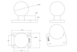 RAM Mount - 1.5" x 2" Rectangle Base with 1.5" Ball - RAM-202U-152