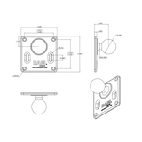 RAM Mount - 75mm x 75mm VESA 3.625" Plate with 1.5" Diameter Ball - RAM-2461U