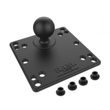 RAM Mount - 3.625" Square Plate with VESA Hole Pattern & 1.5" Ball - RAM-246U