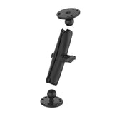 RAM Mount - 1" Diameter Ball Mount with Long Double Socket Arm & 2/2.5" Round Bases - AMPS Hole Pattern (7-5/16" Length) - RAM-B-101U-C