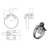 RAM Mount - Strap Mount with Short Arm & Round Base - RAM-B-108U-A