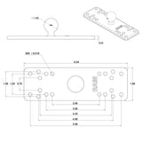 RAM Mount - 6.25" x 2" Rectangle Base with 1" Ball - RAM-B-111BU