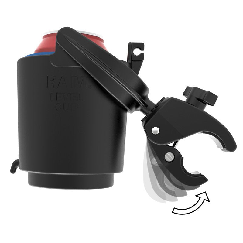 RAM Mounts - Tough-claw Mount With Level Cup Drink Holder - RAMB132400U