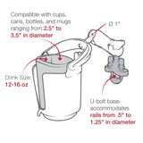 RAM Mount - Drink Cup Holder with U-Bolt Base - RAM-B-132RU