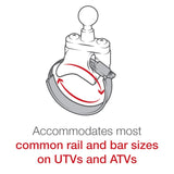 RAM Mount - U-Bolt ATV/UTV Strap with Double Socket Arm and 1/4 -20 Mounting Bolt Base - RAM-B-149Z-2-202A