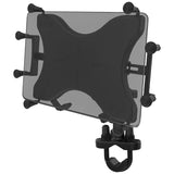 RAM Mount - Handlebar Rail Mount with Zinc Coated U-Bolt Base & Universal X-Grip Cradle for 10" Large Tablets - RAM-B-149Z-UN9U