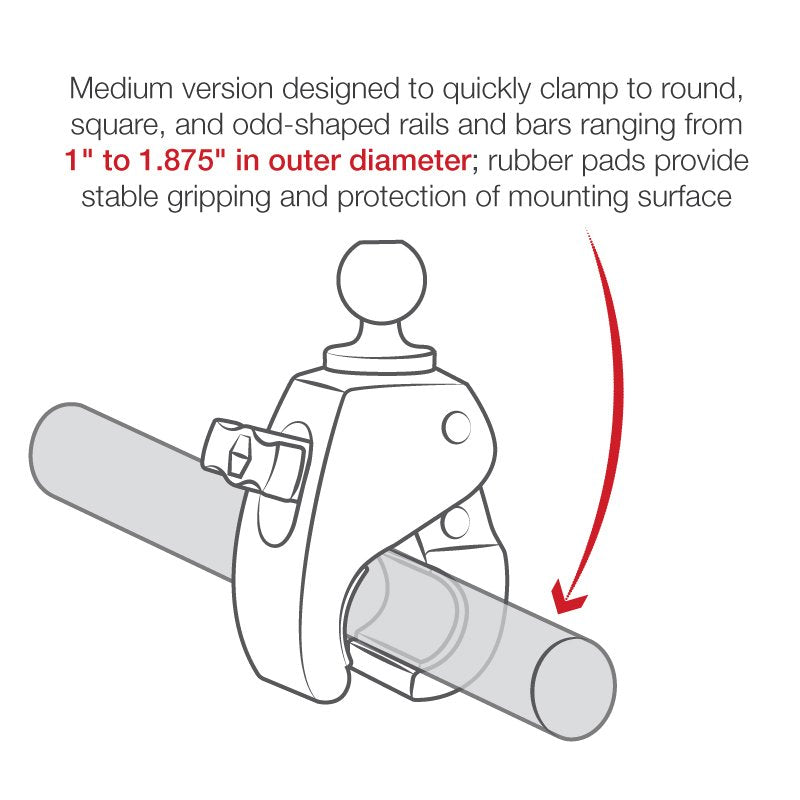 RAM Mounts - Led Spotlight Mount With Medium Size Tough-claw - RAMB152404