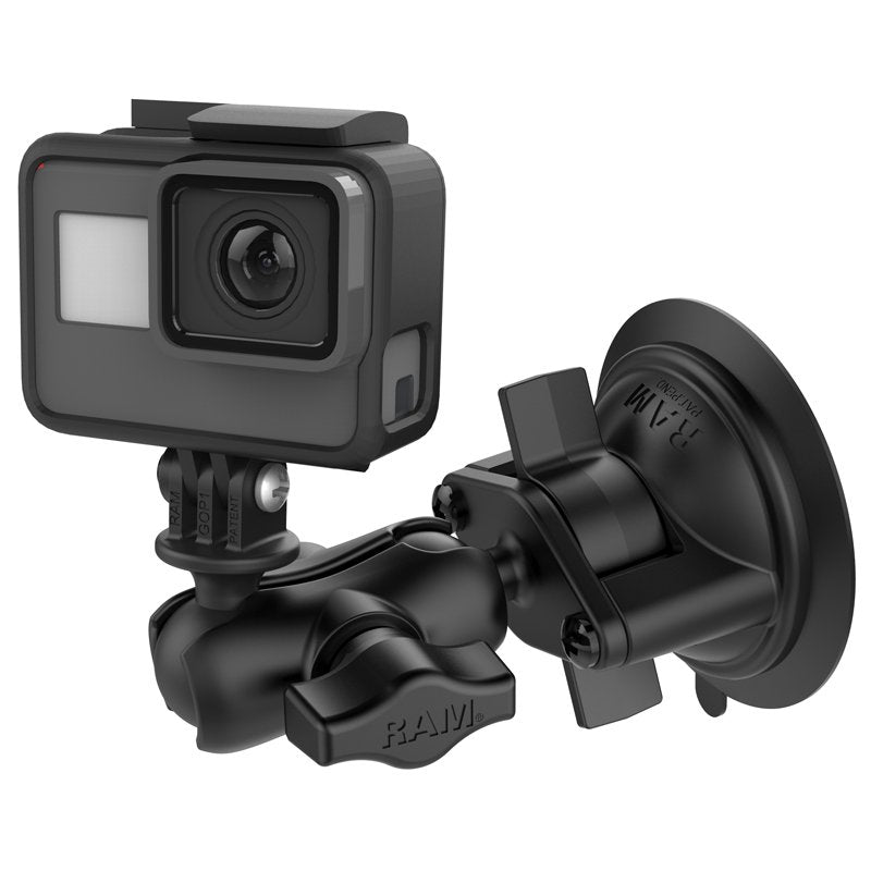 RAM Mount - GoPro Hero Short Arm Suction Cup Mount - RAM-B-166-A-GOP1U