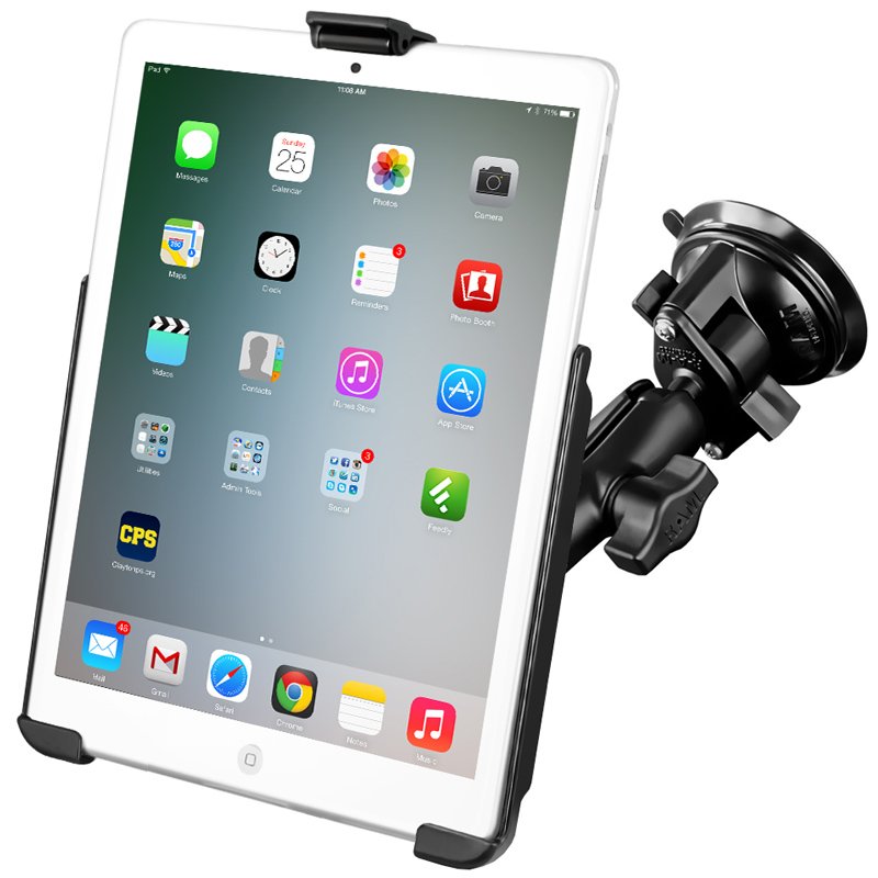 RAM Mount - Suction Cup Mount with Apple iPad mini EZ-ROLL'R Cradle - RAM-B-166-AP14U