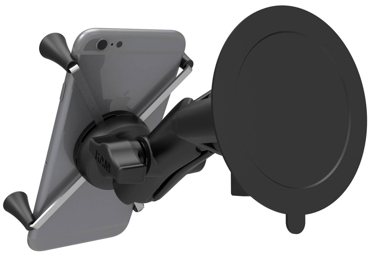 RAM Mount - Twist-Lock Suction Cup Mount with Universal X-Grip Large Phone/Phablet Cradle - RAM-B-166-UN10U