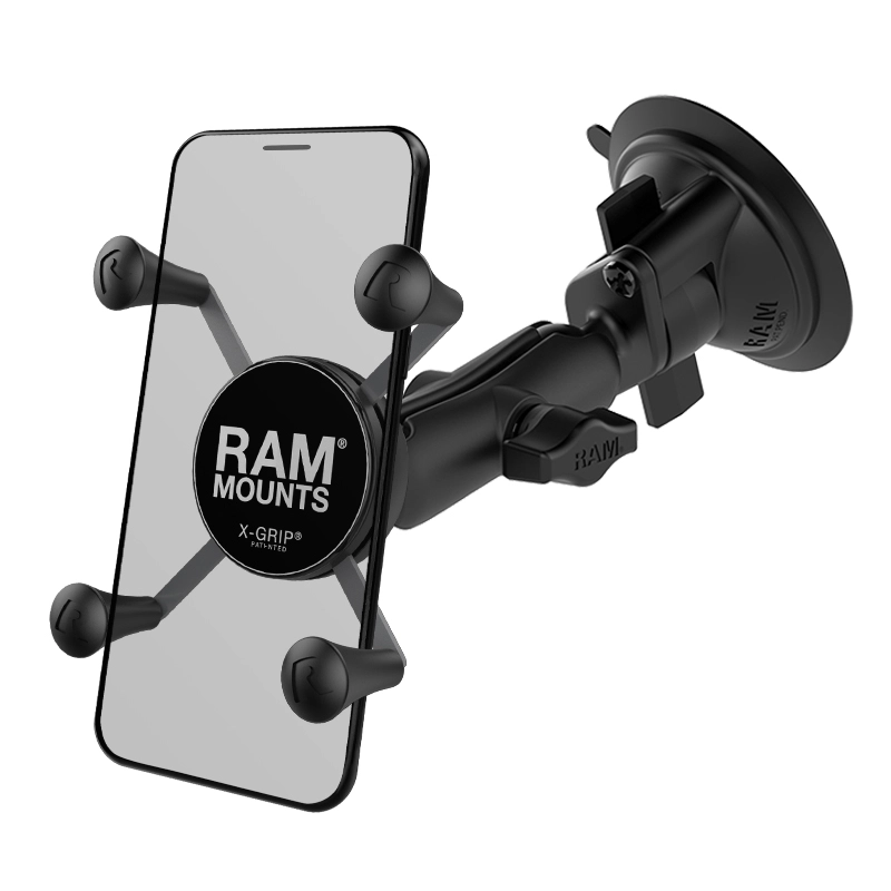 RAM Mount - Twist Lock Suction Cup Mount with Universal X-Grip Cell Phone Holder - RAM-B-166-UN7U