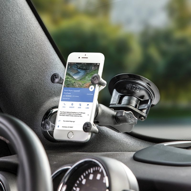 RAM Mount - Twist Lock Suction Cup Mount with Universal X-Grip Cell Phone Holder - RAM-B-166-UN7U