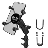 RAM Mount - Combination Brake/Clutch Reservoir U-Bolt Mount w/Universal X-Grip Cell/iPhone Cradle - RAM-B-174-UN7U