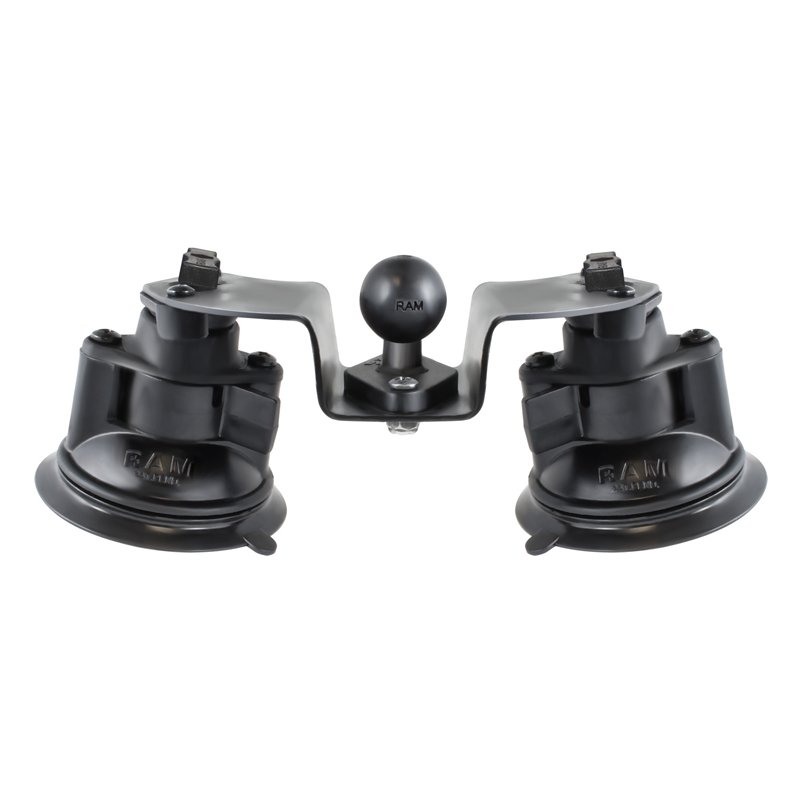 RAM Mount - Dual Articulating Suction Cup Base with 1" Ball Base - RAM-B-189B-PIV1U