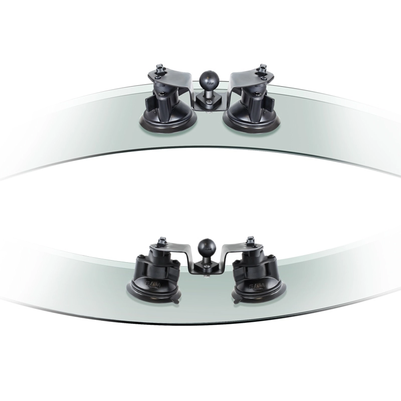 RAM Mount - Dual Articulating Suction Cup Base with 1" Ball Base - RAM-B-189B-PIV1U