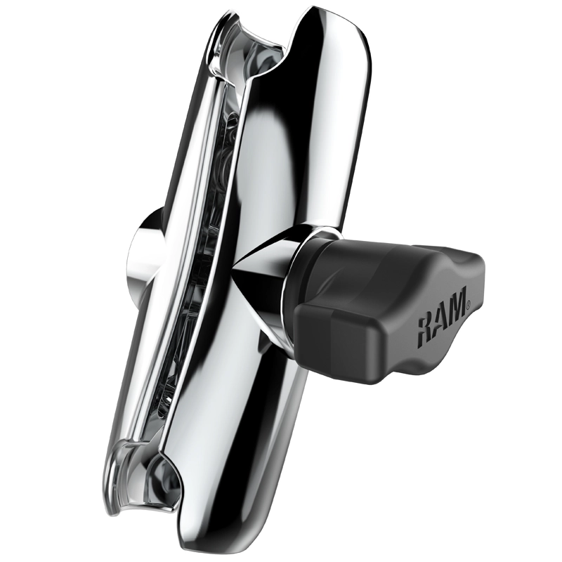 RAM Mount - Chrome Double Socket Arm - RAM-B-201CHU