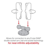 RAM Mount - Double Ball with 2.5" Round Base - RAM-B-217U