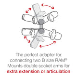 RAM Mount - Double 1" Ball Adapter - RAM-B-230U